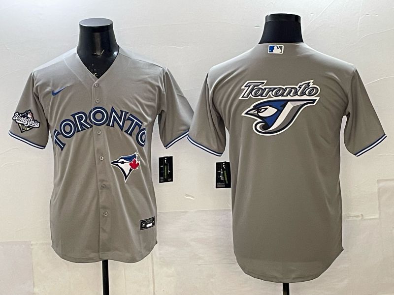 Men 2025 Nike Toronto Blue Jays Blank Grey Game MLB Jersey 06